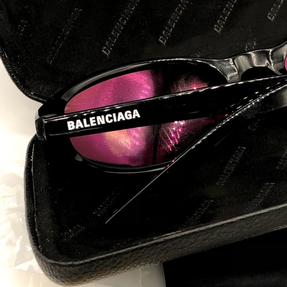 Balenciaga BB0007S Black Violet Sunglasses - Picture 12 of 14